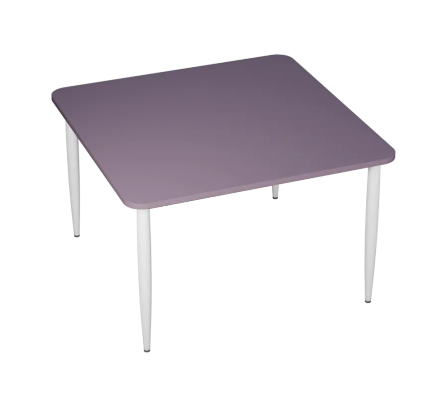 PLAYFORM 226 modulární hravé stoly, výška 750 mm, kovová podnož bílá, deska 25 mm, šeříková